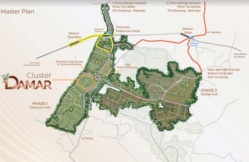 map cluster damar kota podomoro