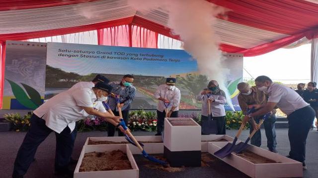 menteri perhubungan hadir di tod kota podomoro